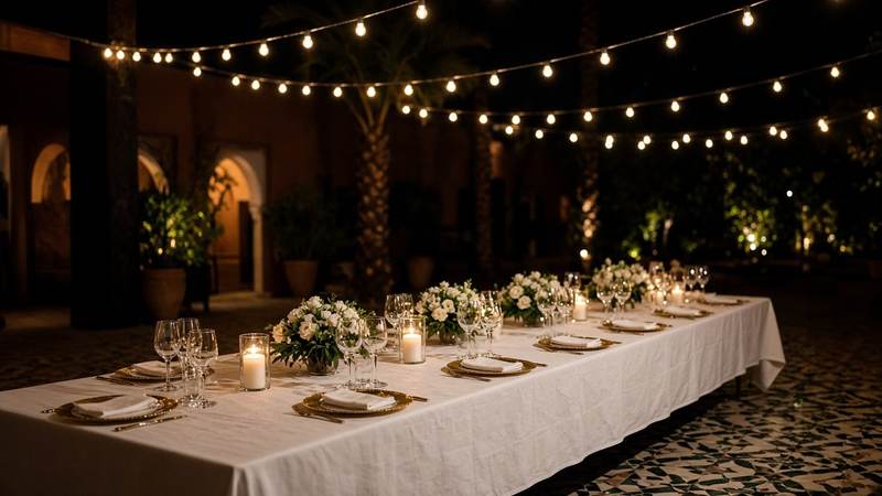 Réception de mariage cacher à Marrakech